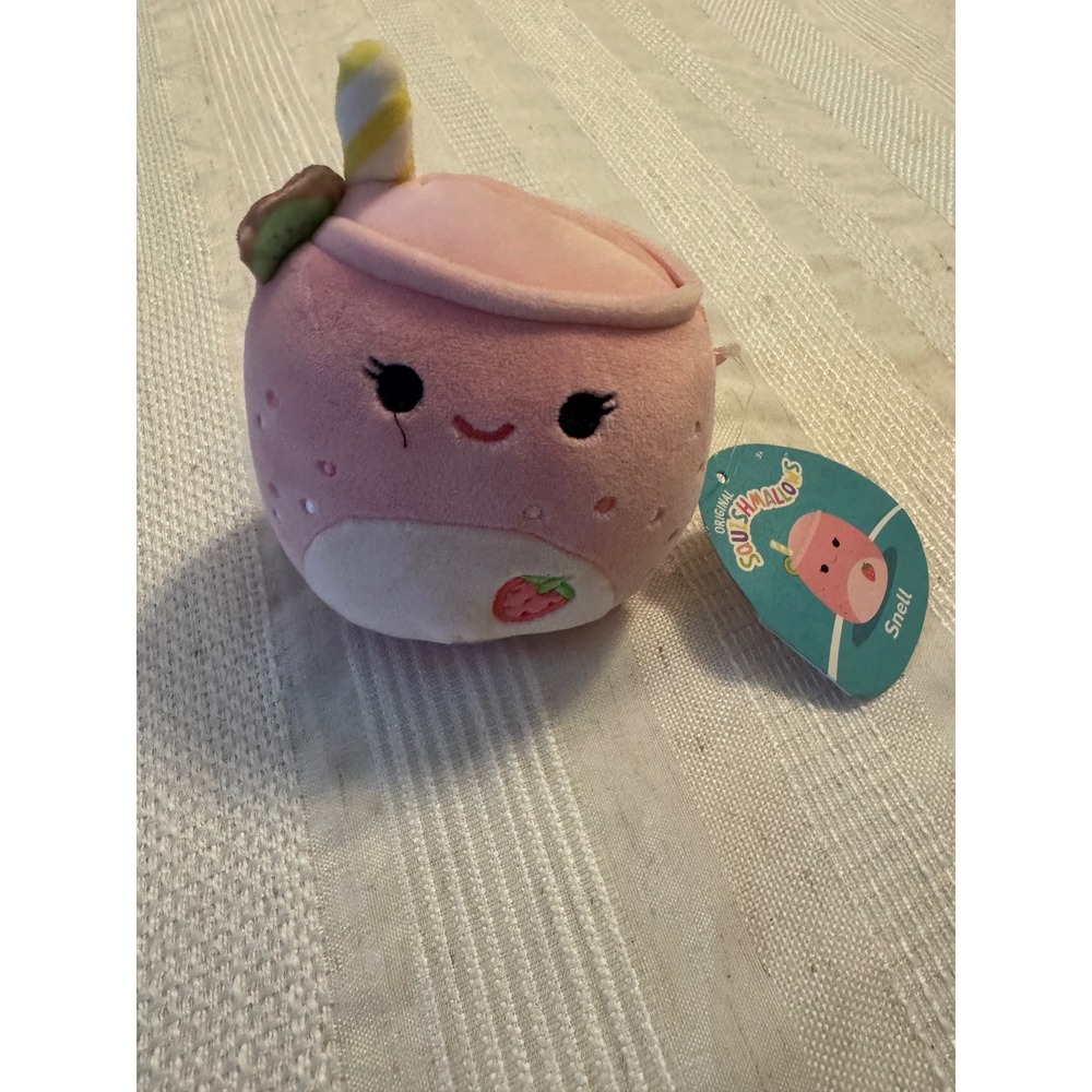Squishmallows 5" Snell Strawberry Boba Tea Plush‎ Stuffed Animal Toy